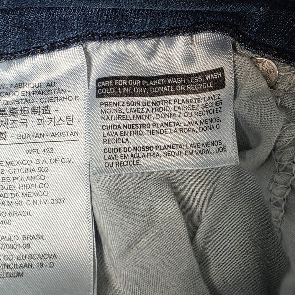 Levis Mid Rise Skinny Jeans Womens 12 Stretch Dark Blue Wash Denim Pants - Picture 9 of 13